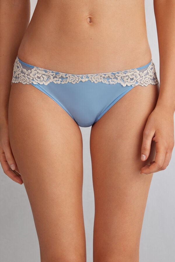 Blue / White Intimissimi Pretty Flowers Women Panties | r25UQ7nD