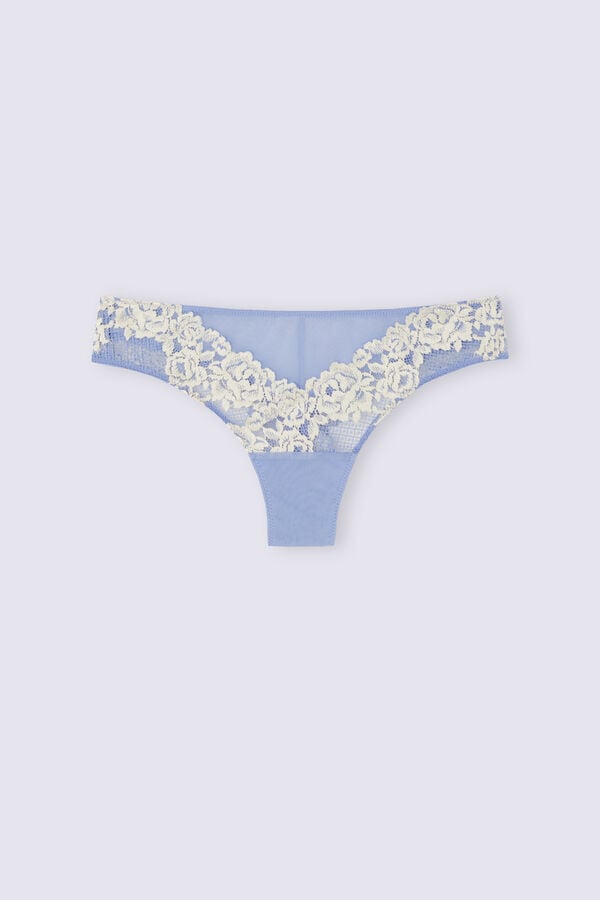 Blue / White Intimissimi Pretty Flowerszilian Women Briefs | 3JKS1GZU