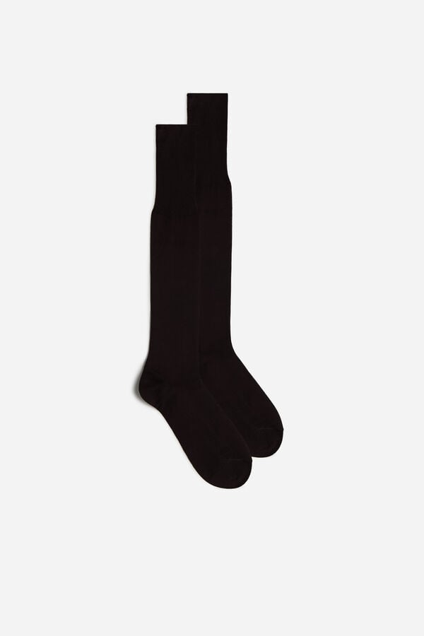 Brown Intimissimi Tall Sateen Egyptian Cotton Men Socks | DFhCS9xc