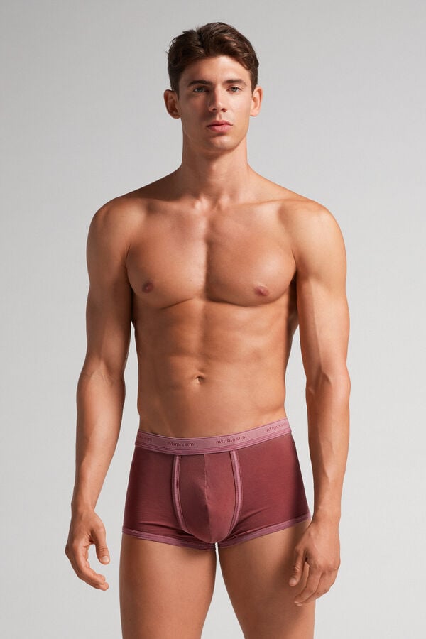 Burgundy Intimissimi Natural Fresh Cotton Men Boxer | H3KixwC6