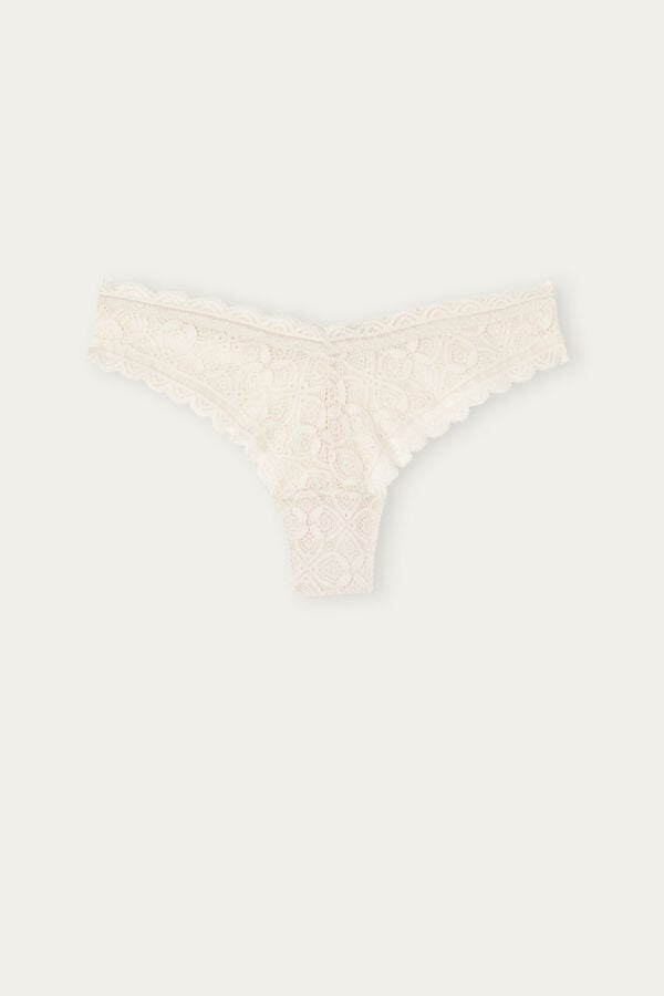 Cream Pink Intimissimi 80s-Style Lacezilian Women Briefs | FnFYe0Qi