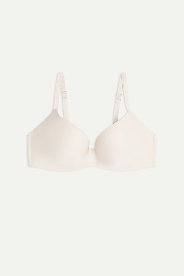 Cream Pink Intimissimi Adele Wireless Boost Triangle Ultralight Microfiber Women Bra | 1tqCbtfr