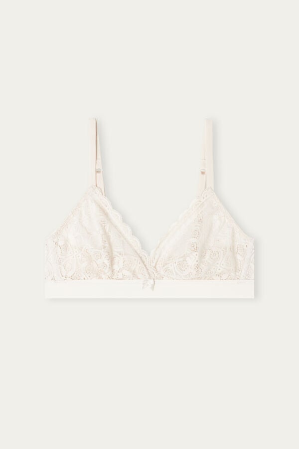 Cream Pink Intimissimi Emma Triangle Lace Women Bra | UXaB4zAs