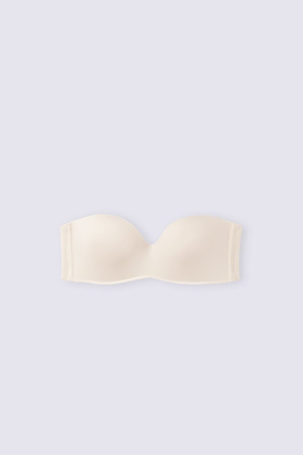 Cream Pink Intimissimi Gioia Bandeau Ultralight Microfiber Women Bra | 4RTC18Tm