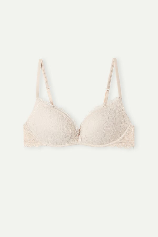 Cream Pink Intimissimi Gioia Super Push-Up Lace Women Bra | 74BluYi1