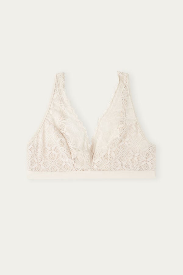 Cream Pink Intimissimi Lara Triangle Lace Women Bra | qghK96nc