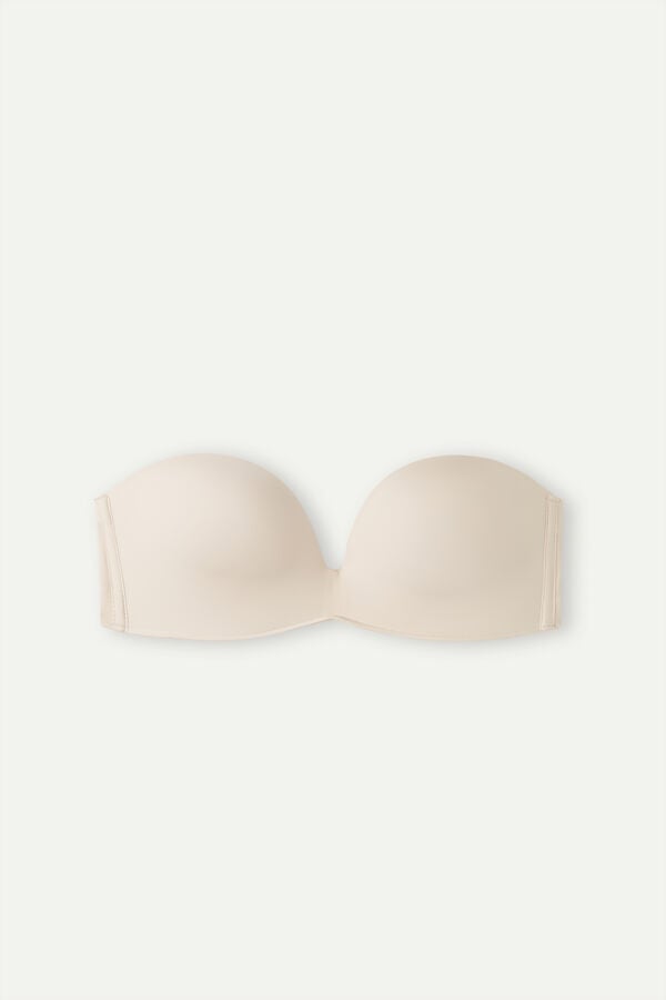 Cream Pink Intimissimi Laura Bandeau Ultralight Microfiber Women Bra | FNtHkWg9