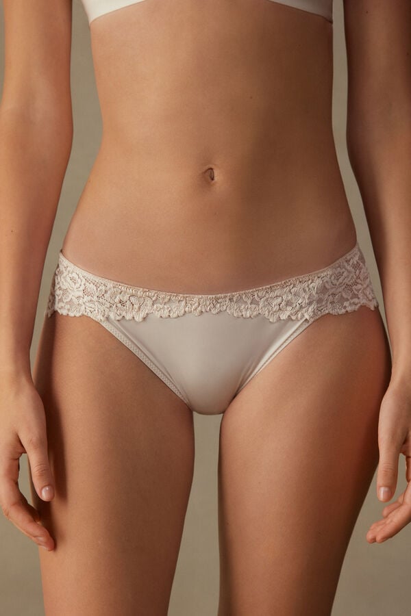 Cream Pink Intimissimi Pretty Flowers Women Panties | Wpujcpji