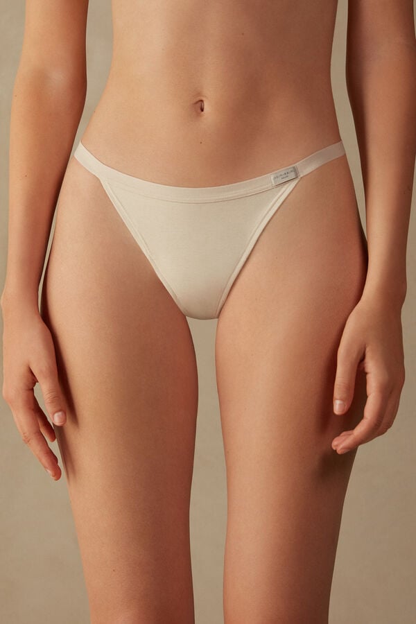 Cream Pink Intimissimi String In Cotton Women Thong | fnCN4jjR