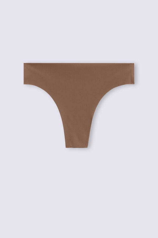 Dark Beige Intimissimi Brazilian Seamless Ultra Light Microfiber Women Briefs | vg7hGn5b