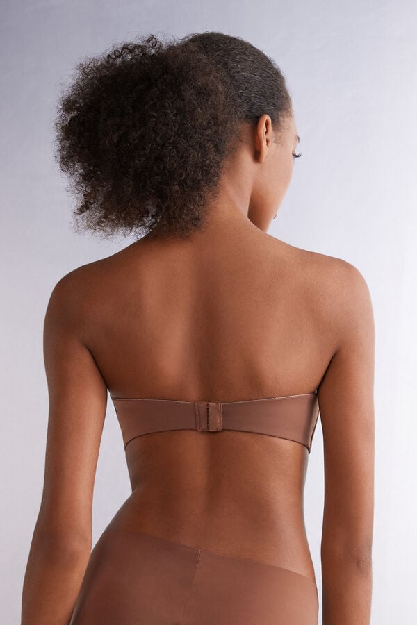 Dark Beige Intimissimi Gioia Bandeau Women Bra | c63ACxab