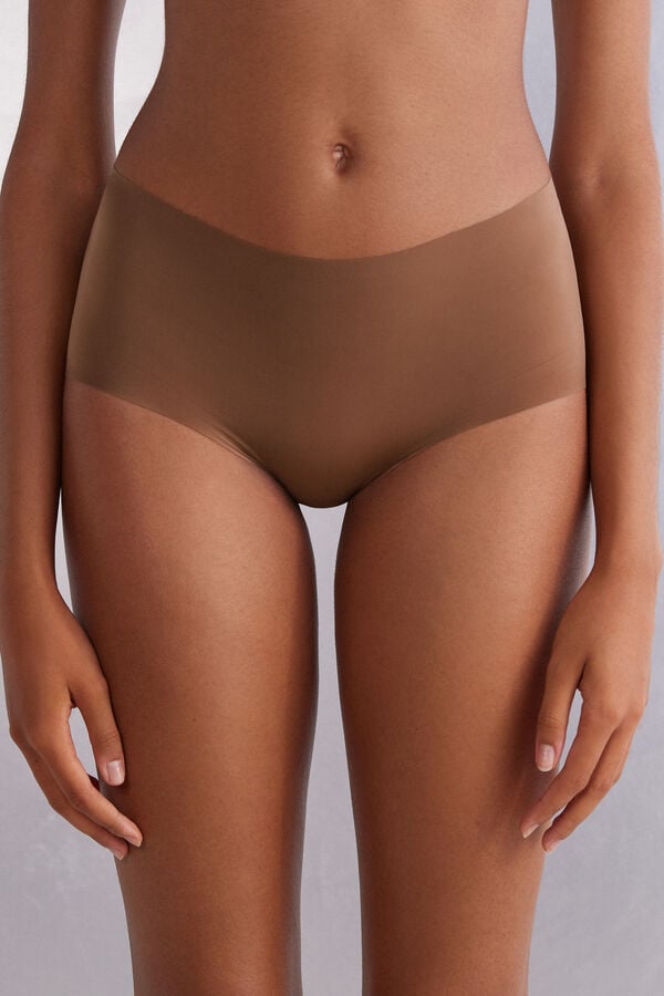 Dark Beige Intimissimi Seamless Microfiber Hipster Women Briefs | aqf7zHh7