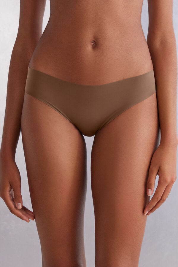 Dark Beige Intimissimi Seamless Microfiber Women Panties | 494STims