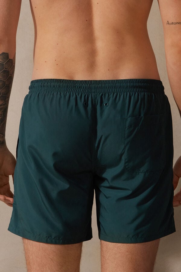 Dark Green Intimissimi Plain Men Swim Trunks | hvjZNUAh