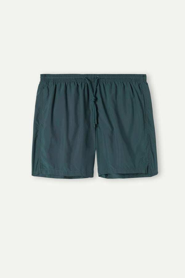 Dark Green Intimissimi Plain Men Swim Trunks | hvjZNUAh