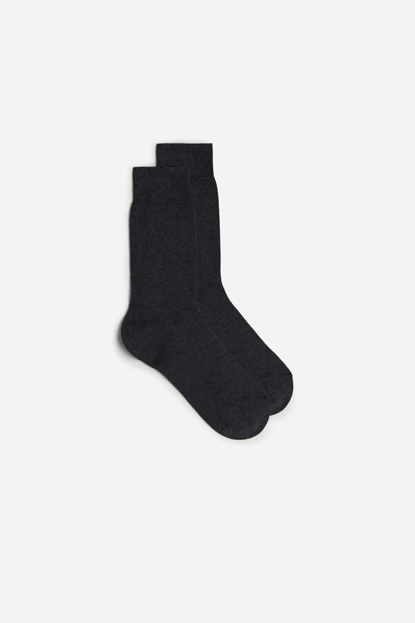 Dark Grey Intimissimi Short Warm Cotton Men Socks | rfsxA52u