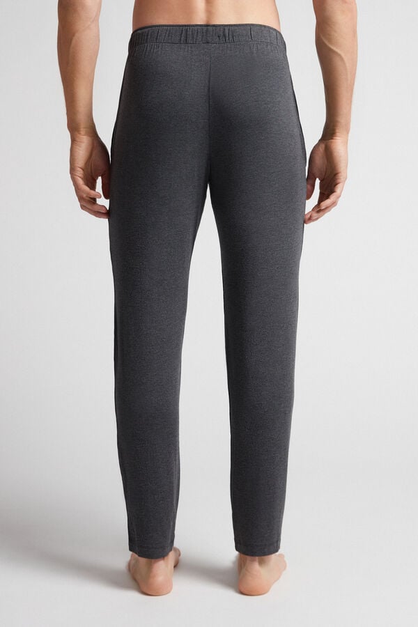 Dark Grey Intimissimi Silk And Modal Men Trousers | Rwjromsh