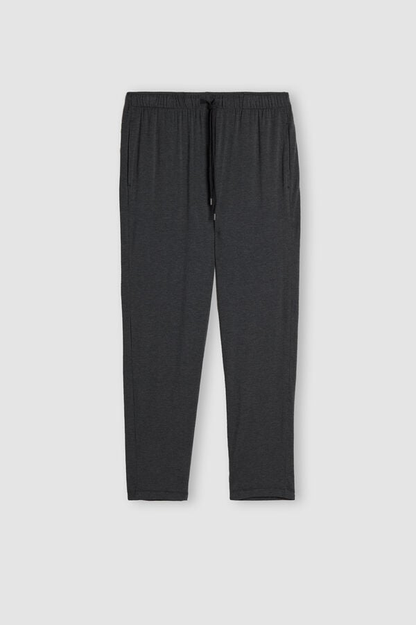 Dark Grey Intimissimi Silk And Modal Men Trousers | Rwjromsh