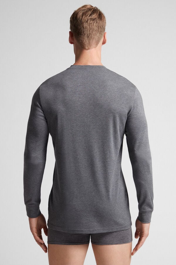 Deep Grey Intimissimi Cottons Men Long Sleeve | lAmKrJWF