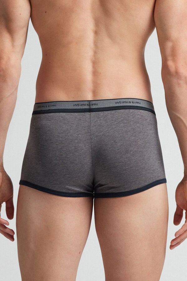 Deep Grey / Blue Intimissimi Natural Fresh Cotton Men Boxer | wC2ZZ2Dv