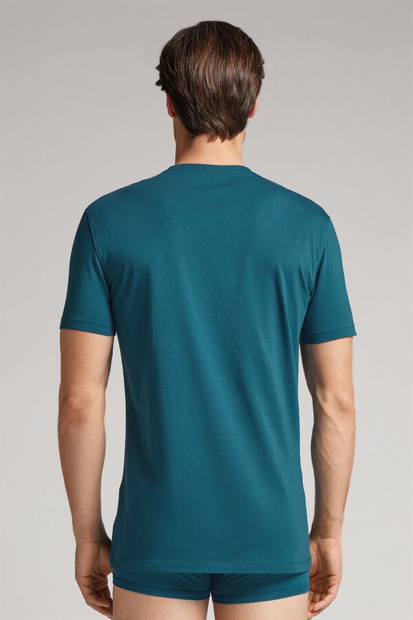 Green Intimissimi Stretch Superior Cotton Men T-Shirt | omcJAD7x