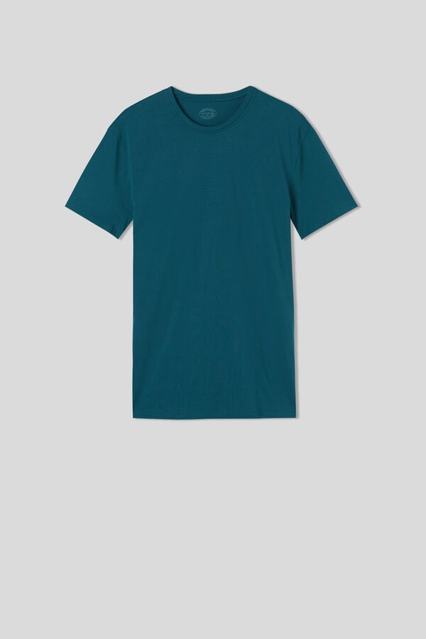 Green Intimissimi Stretch Superior Cotton Men T-Shirt | omcJAD7x