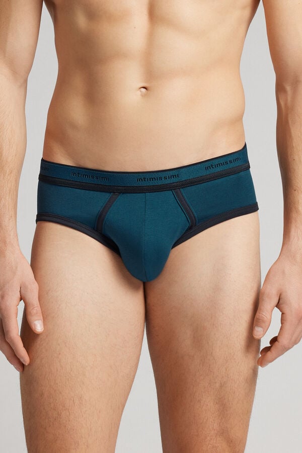 Green Intimissimi Superior Cotton Logo Men Briefs | oR6cmh3r