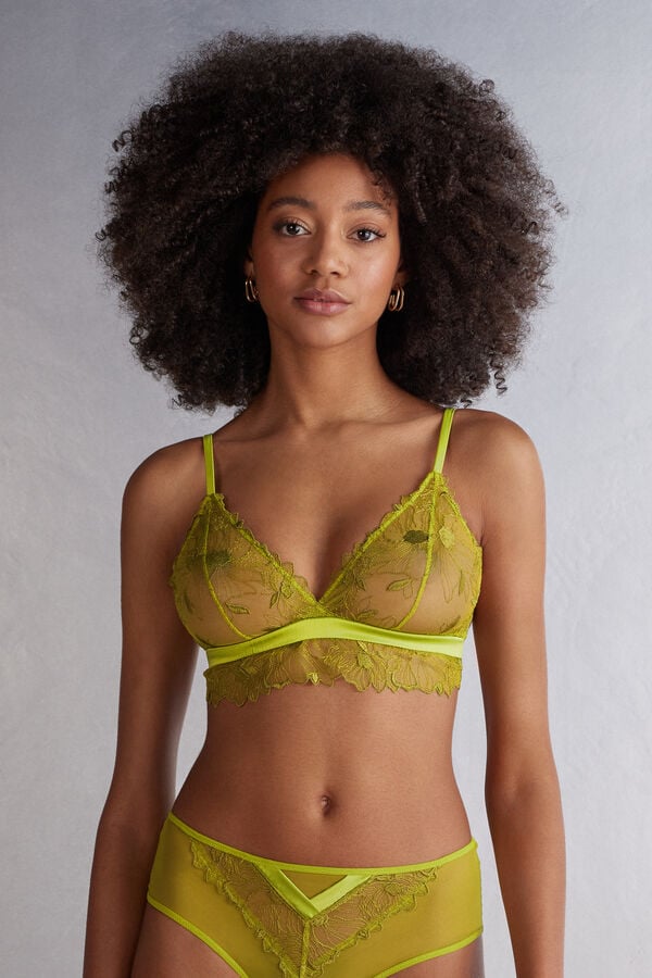 Green Intimissimi Sweet Like Sugar Triangle Women Bra | zCfHBtZD