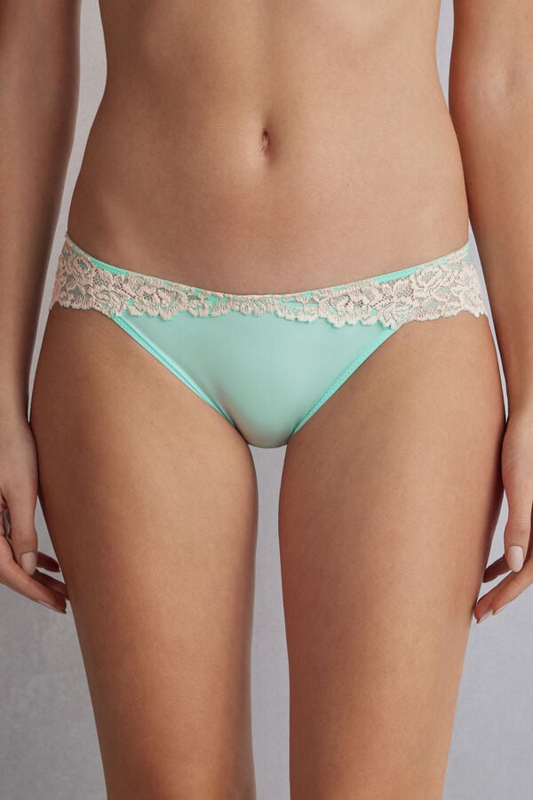 Green / White Intimissimi Pretty Flowers Women Panties | cJqCqUum