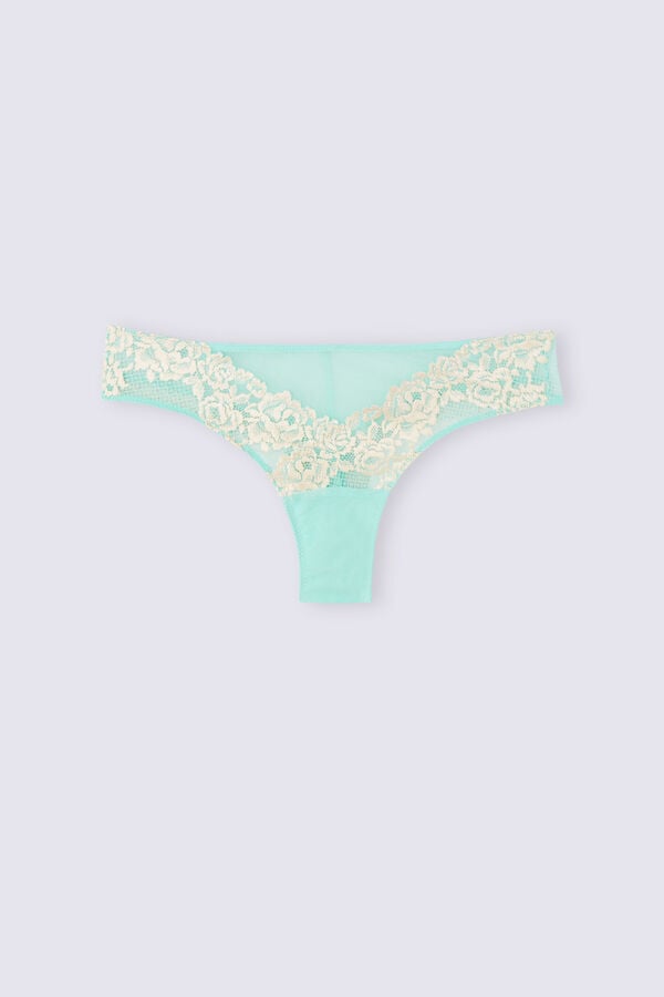 Green / White Intimissimi Pretty Flowerszilian Women Briefs | Djty6jZ5