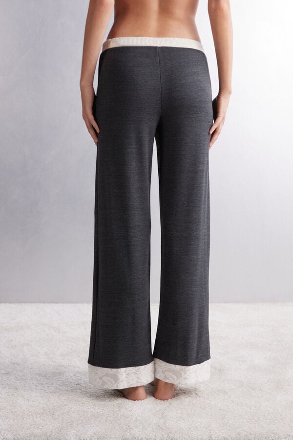 Grey Intimissimi Baby It’s Cold Outside Modal And Wool Full Length Palazzo Women Pants | 4eK0gUmA