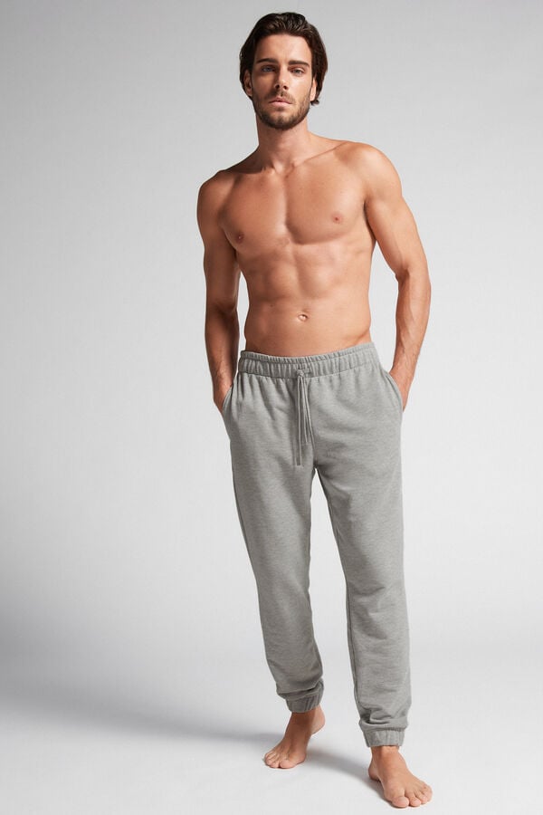 Grey Intimissimi Full Length Lightweight Sweat Men Pants | irtjCb02