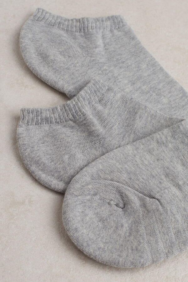 Grey Intimissimi No-Show Terrycloth Men Socks | IJDFZC3H