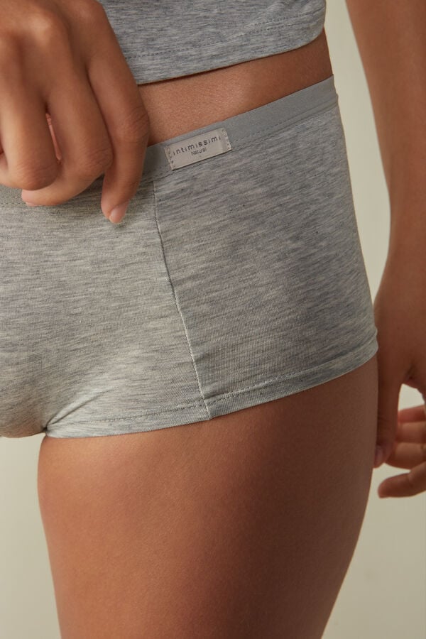 Light Grey Intimissimi Cotton Boyshorts Women Shorts | ISoGkSR6