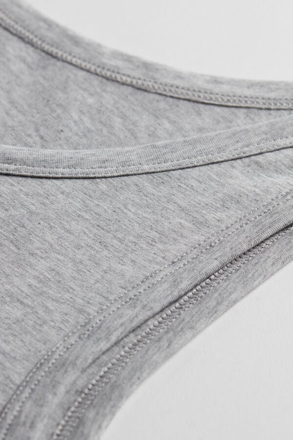 Light Grey Intimissimi Round Neck In Stretch Superior Cotton Men Tank Top | bmXgtBHz