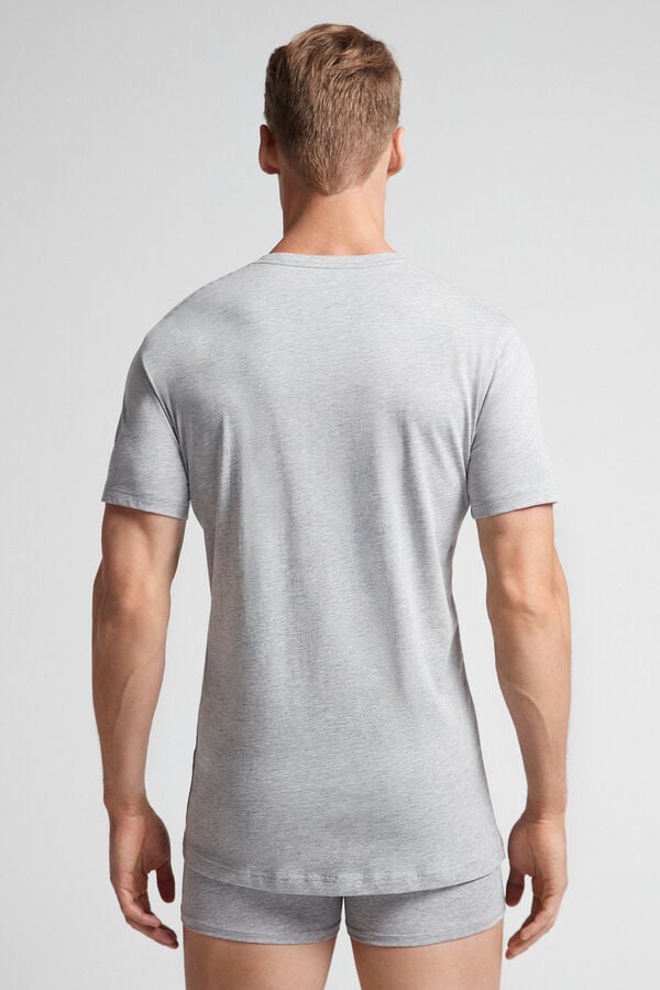 Light Grey Intimissimi Superior Cotton Men T-Shirt | lWjSfrt1