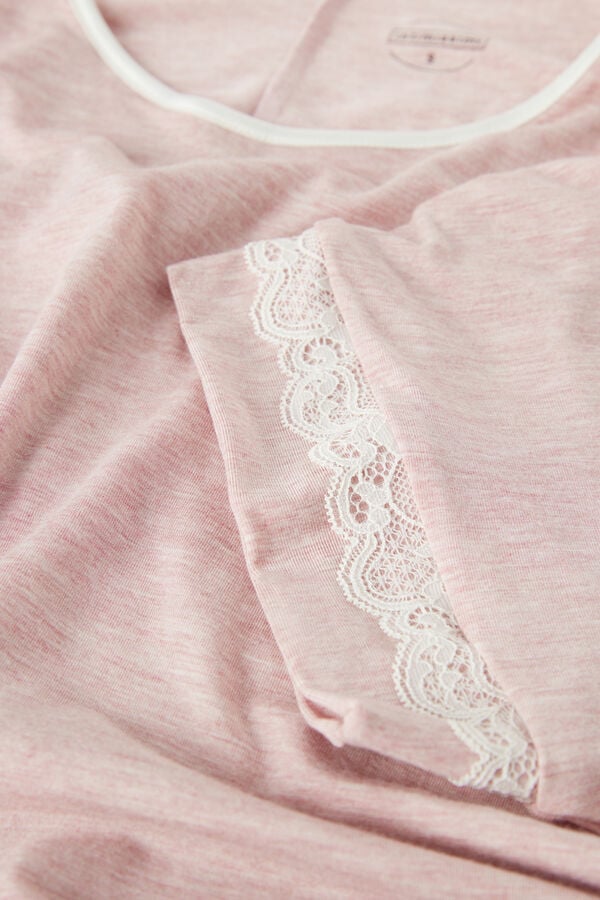 Light Pink Intimissimi Lace Trim Women Pajamas | DoUinXWb