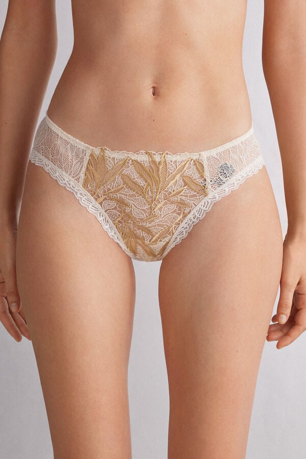 Light Yellow White Intimissimi Golden Hour Women Panties | 271NRsxB