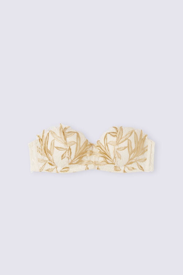 Light Yellow White Intimissimi Golden Hour Gioia Bandeau Women Bra | hq27i69p