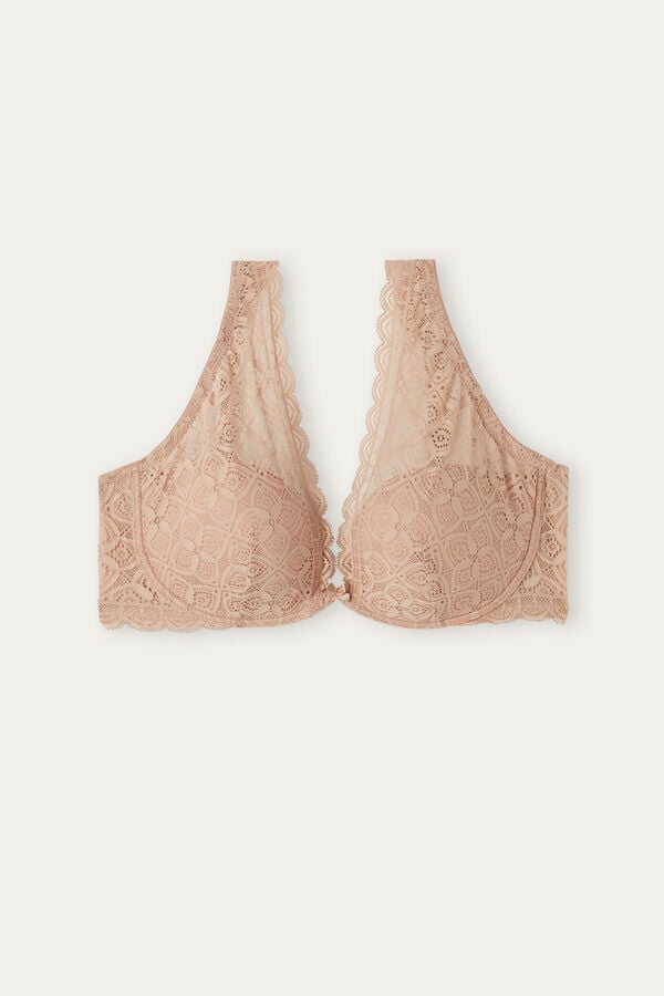 Orange Beige Intimissimi Elena Balconette Lace Women Bra | 1RppZexi