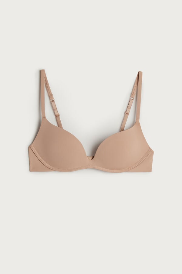 Orange Beige Intimissimi Gioia B Cup Microfiber Super Push-Up Women Bra | ZCIzceR6