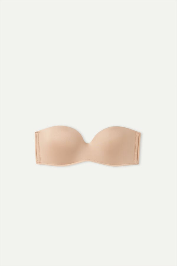 Orange Beige Intimissimi Gioia Bandeau Ultralight Microfiber Women Bra | uDZ760Ii