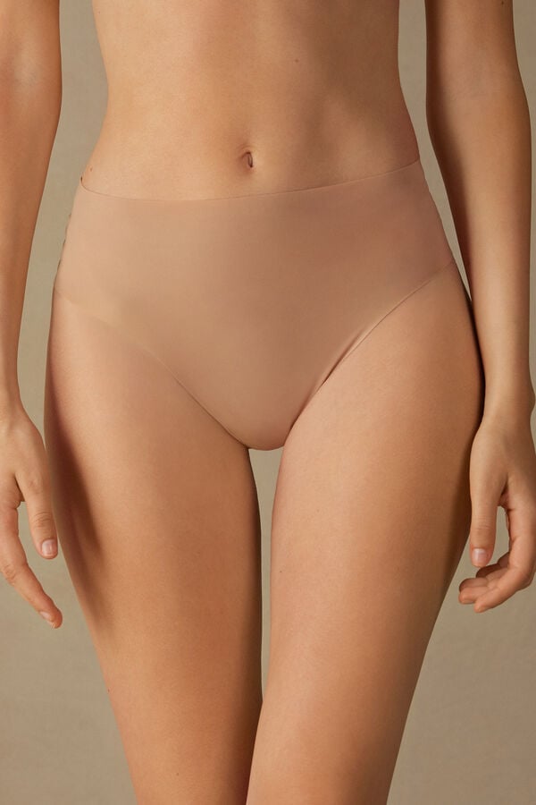 Orange Beige Intimissimi High Waist In Seamless Ultralight Microfiber Women Thong | kDSTp4W3