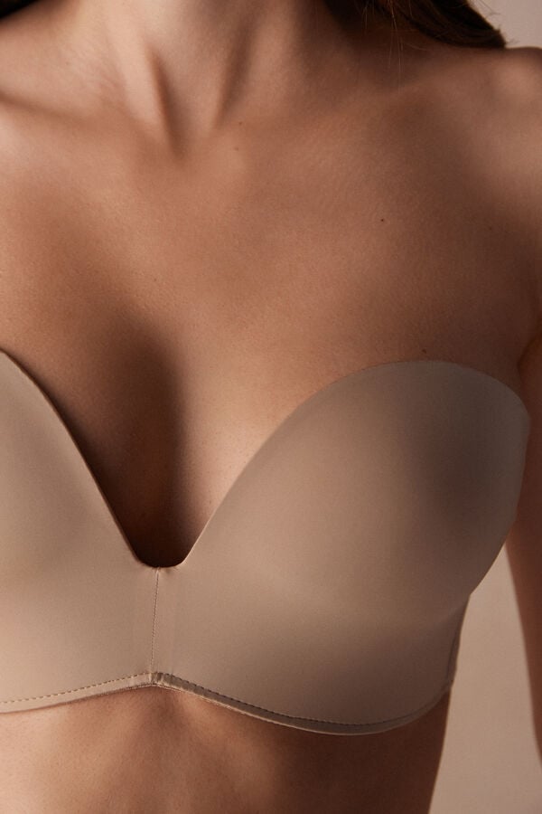 Orange Beige Intimissimi Laura Bandeau Ultralight Microfiber Women Bra | ZihRCJ78