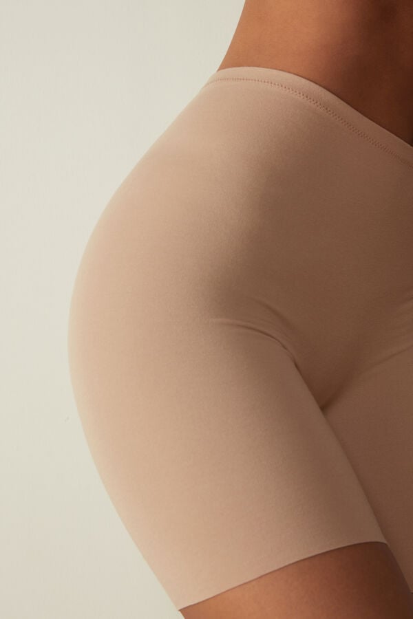 Orange Beige Intimissimi Raw Edge Seamless Cotton Women Shorts | BXbXXgBj