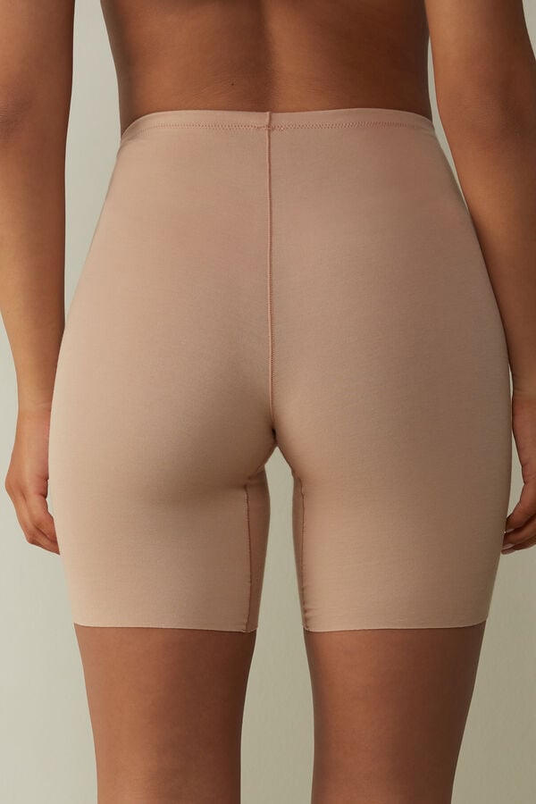 Orange Beige Intimissimi Raw Edge Seamless Cotton Women Shorts | BXbXXgBj