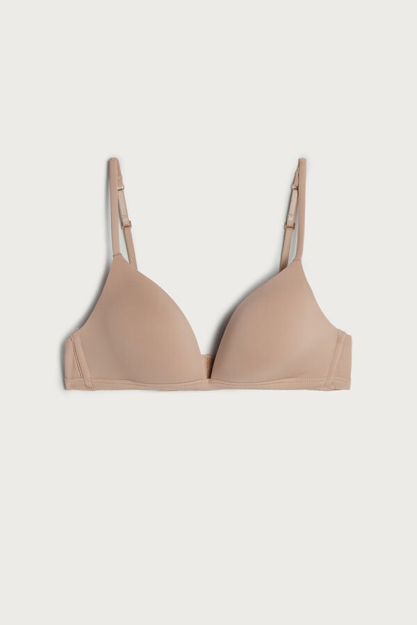 Orange Beige Intimissimi Tiziana Microfiber Triangle Women Bra | UhT7tIKt