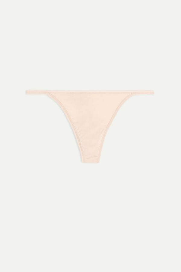 Orange Beige Intimissimi Ultralight Microfiber Straps Women Thong | uAFHajtU