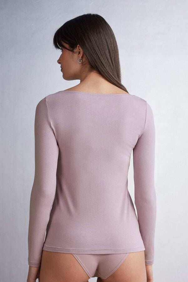 Pink Intimissimi Bateau Neck In Micromodal Women Long Sleeve | Ut3AnKDm