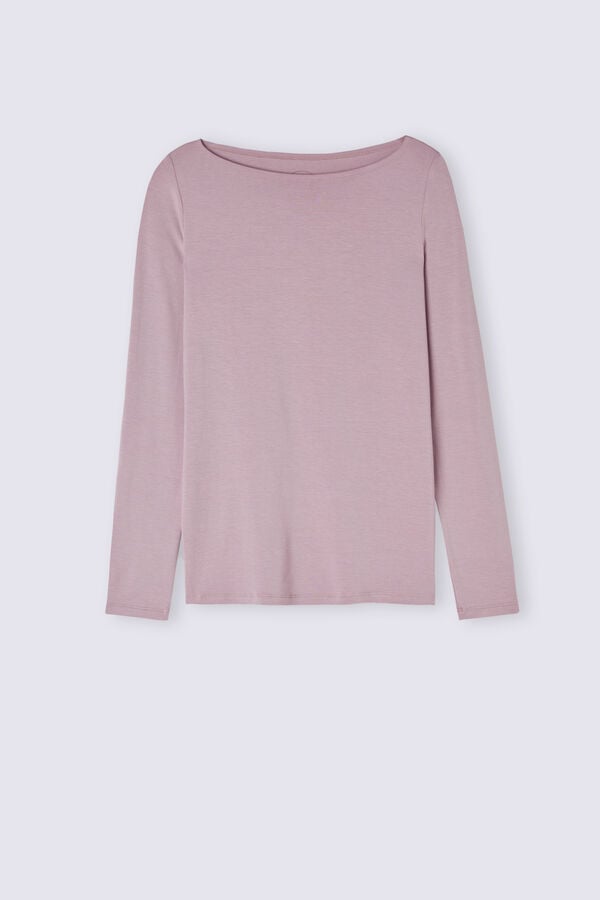 Pink Intimissimi Bateau Neck In Micromodal Women Long Sleeve | Ut3AnKDm